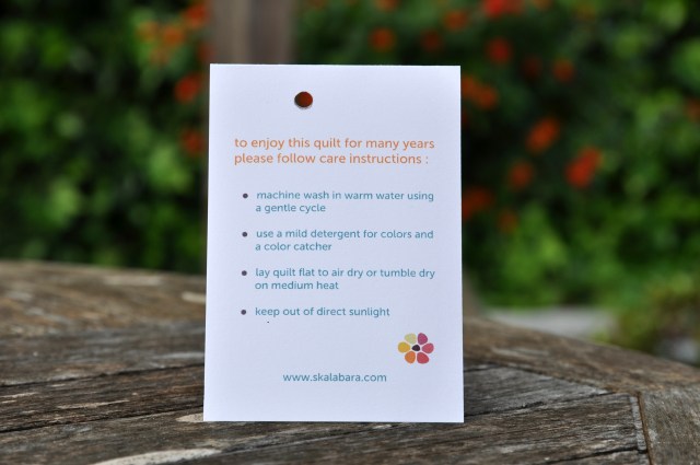 quilting label care instructions