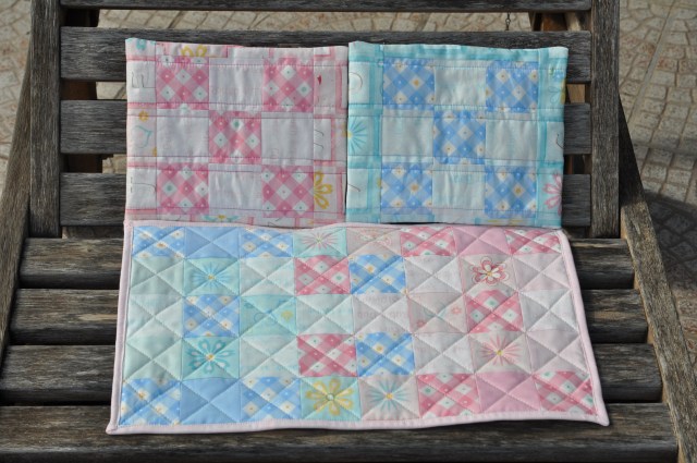 doll quilt with 2 pillows
