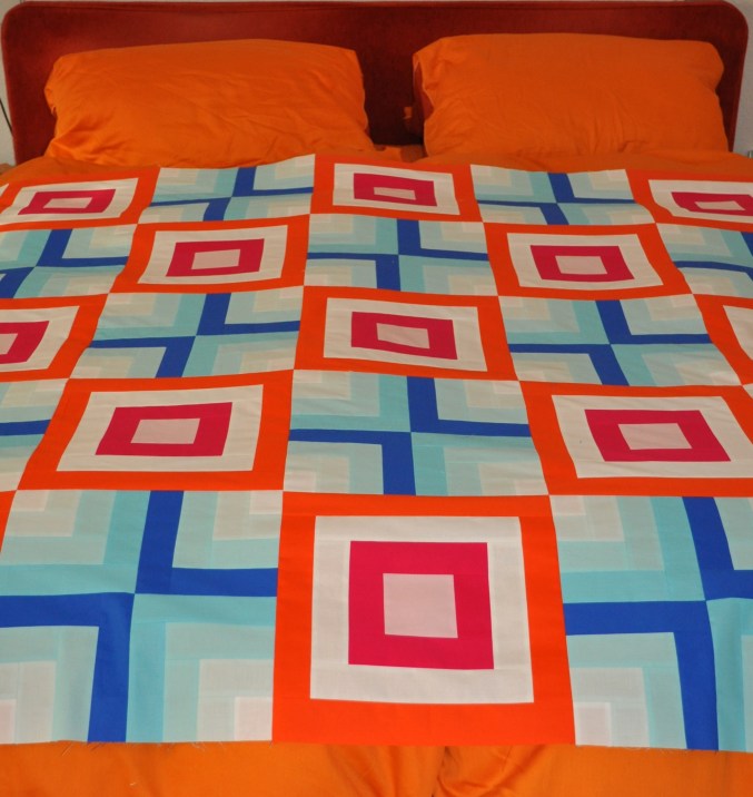 fire & ice quilt top