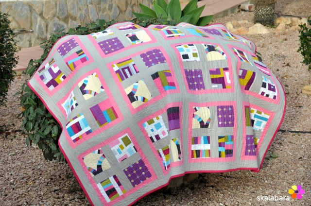 pink wave quilt - skalabara