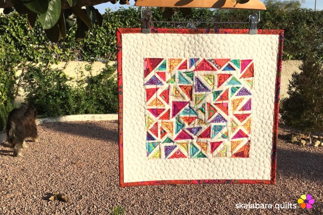 raw edge mini quilt - skalabara quilts