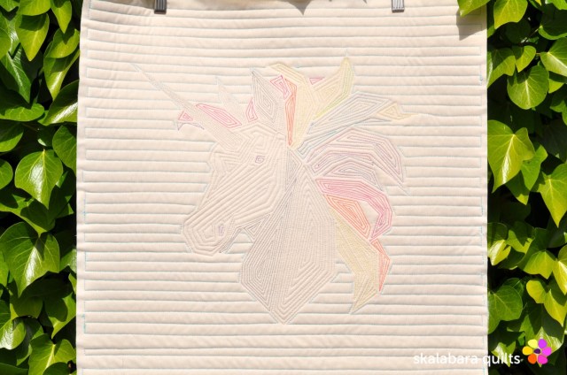 rainbow unicorn back 1 - skalabara quilts