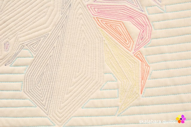rainbow unicorn back detail 3 - skalabara quilts