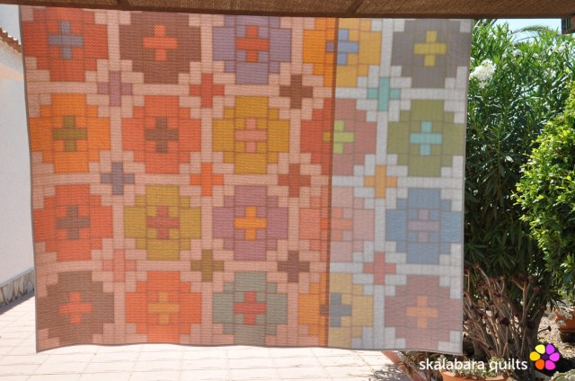 cross tile quilt backing 3 - skalabara quilts