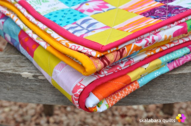 trip around the world quilt binding - skalabara quilts