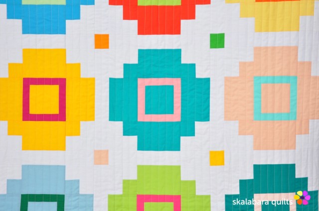 cross tile quilt variation quilting - skalabara quilts