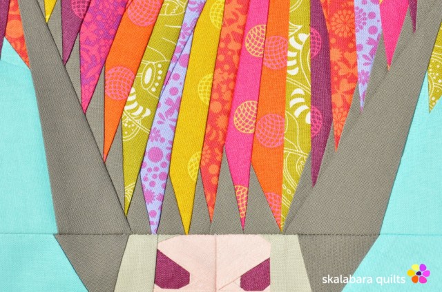 fpp highland cow detail 2 - skalabara quilts