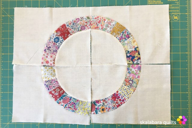 liberty wheel placemats piecing 6 - skalabara quilts