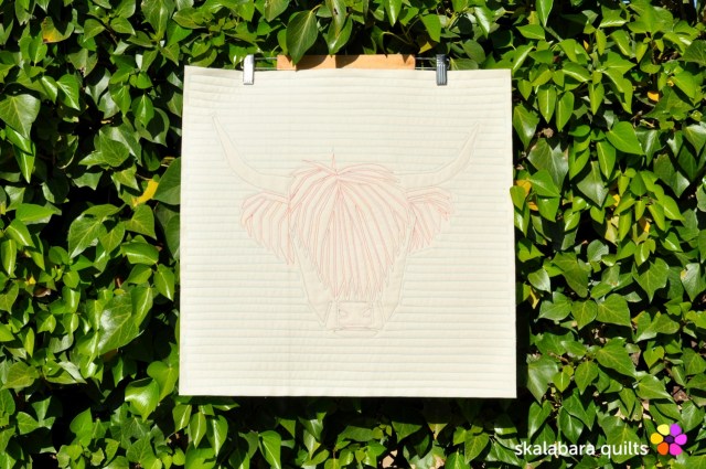 fpp highland cow quilted back - skalabara quilts