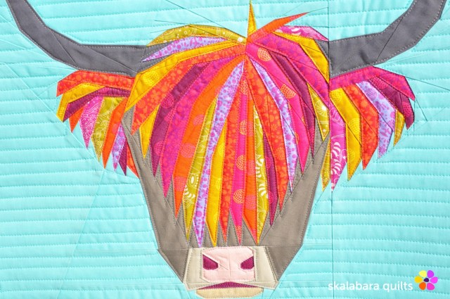 fpp highland cow detail 1 - skalabara quilts