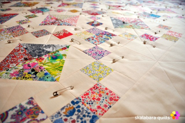 levitating liberty jewel box eggshell quilt 2 - skalabara quilts