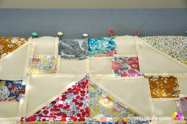 levitating liberty jewel box eggshell quilt 4 - skalabara quilts