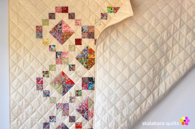 levitating liberty jewel box eggshell quilt 14 - skalabara quilts