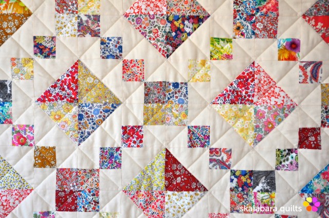 levitating liberty jewel box eggshell quilt 15 - skalabara quilts