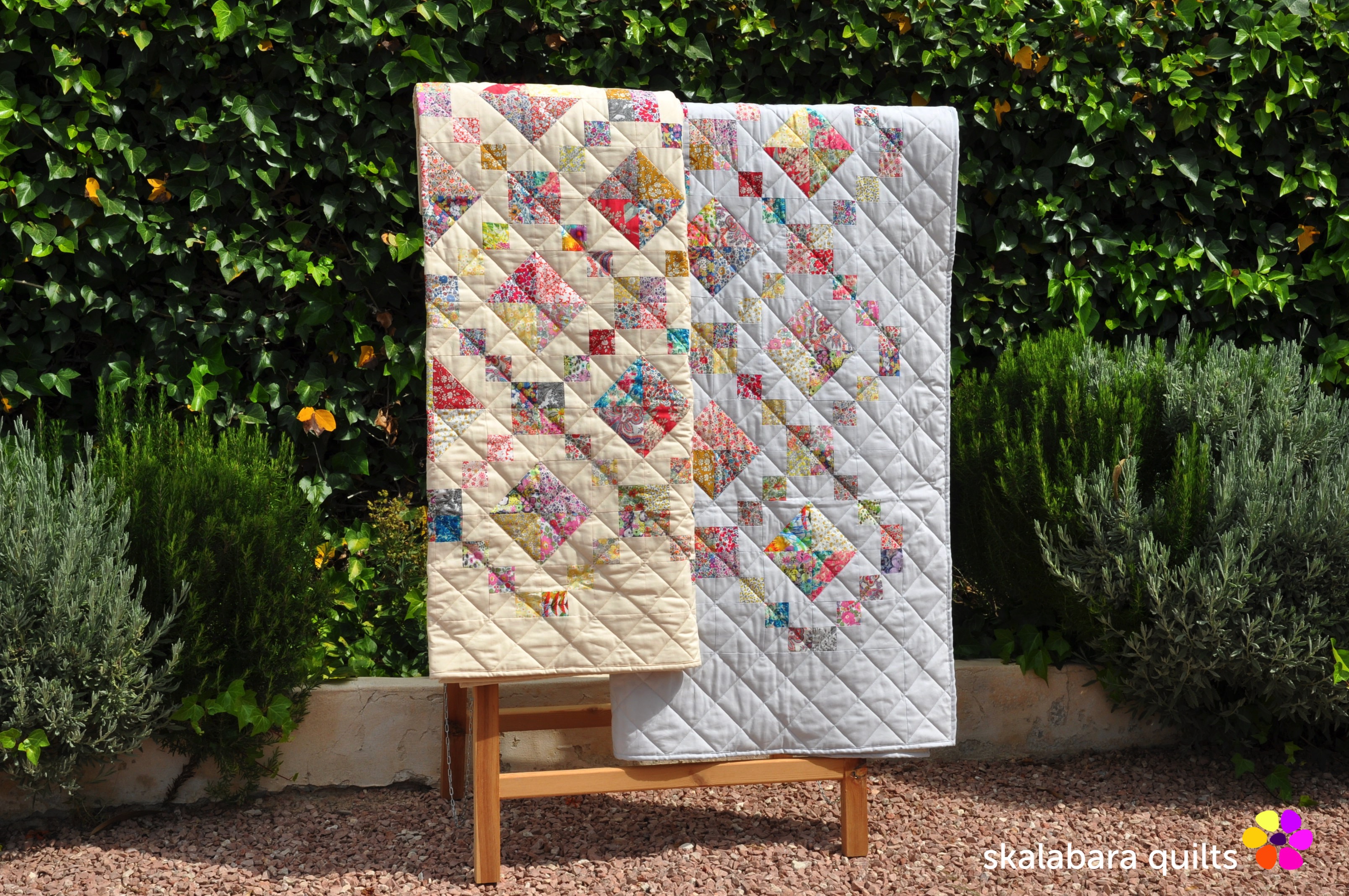 levitating liberty jewel box silver eggshell quilt 20 - skalabara quilts