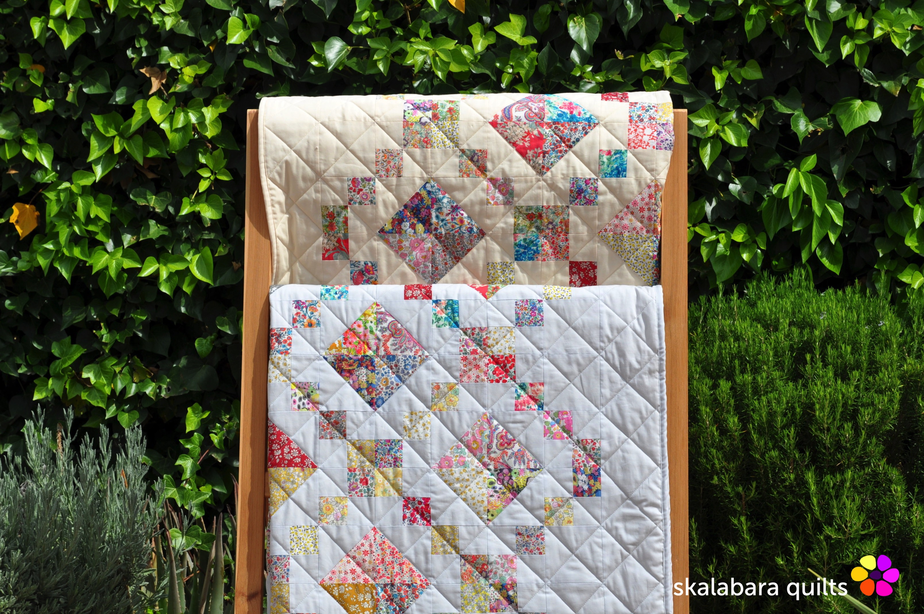 levitating liberty jewel box silver eggshell quilt 22 - skalabara quilts