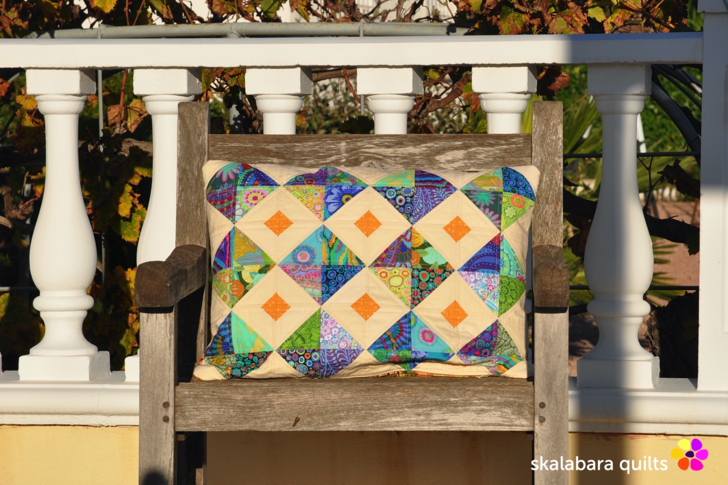 cushion cover green - skalabara quilts