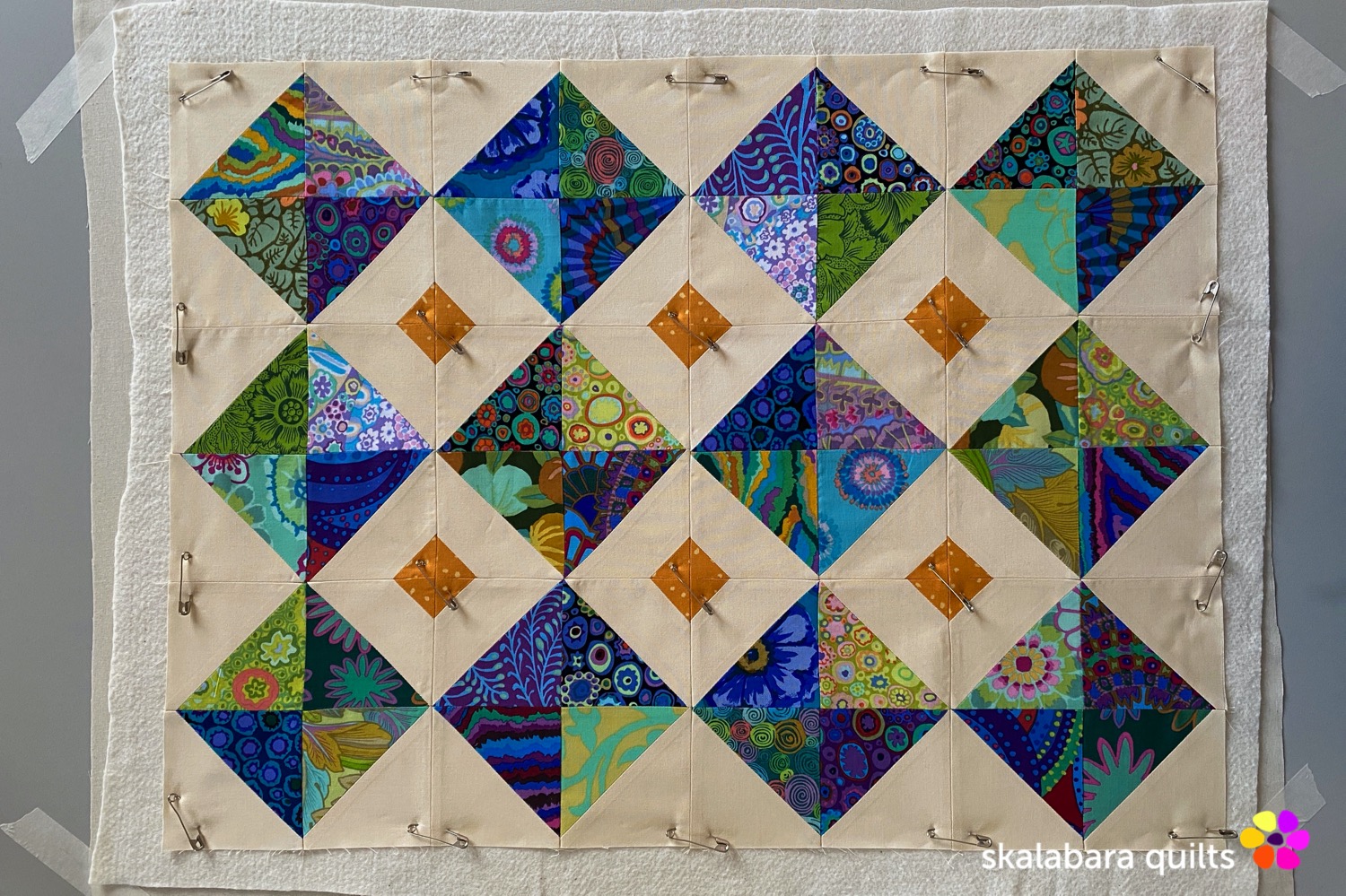 cushion cover blue - skalabara quilts