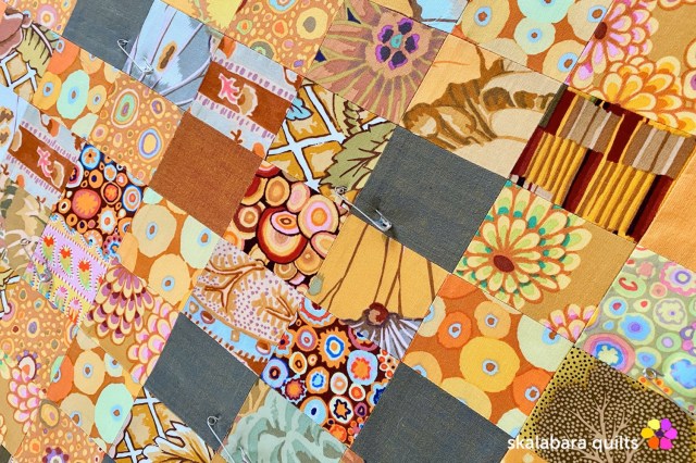 cushion cover orange detail - skalabara quilts