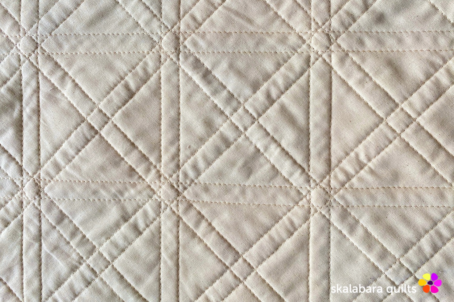 cushion cover red quilting detail - skalabara quilts