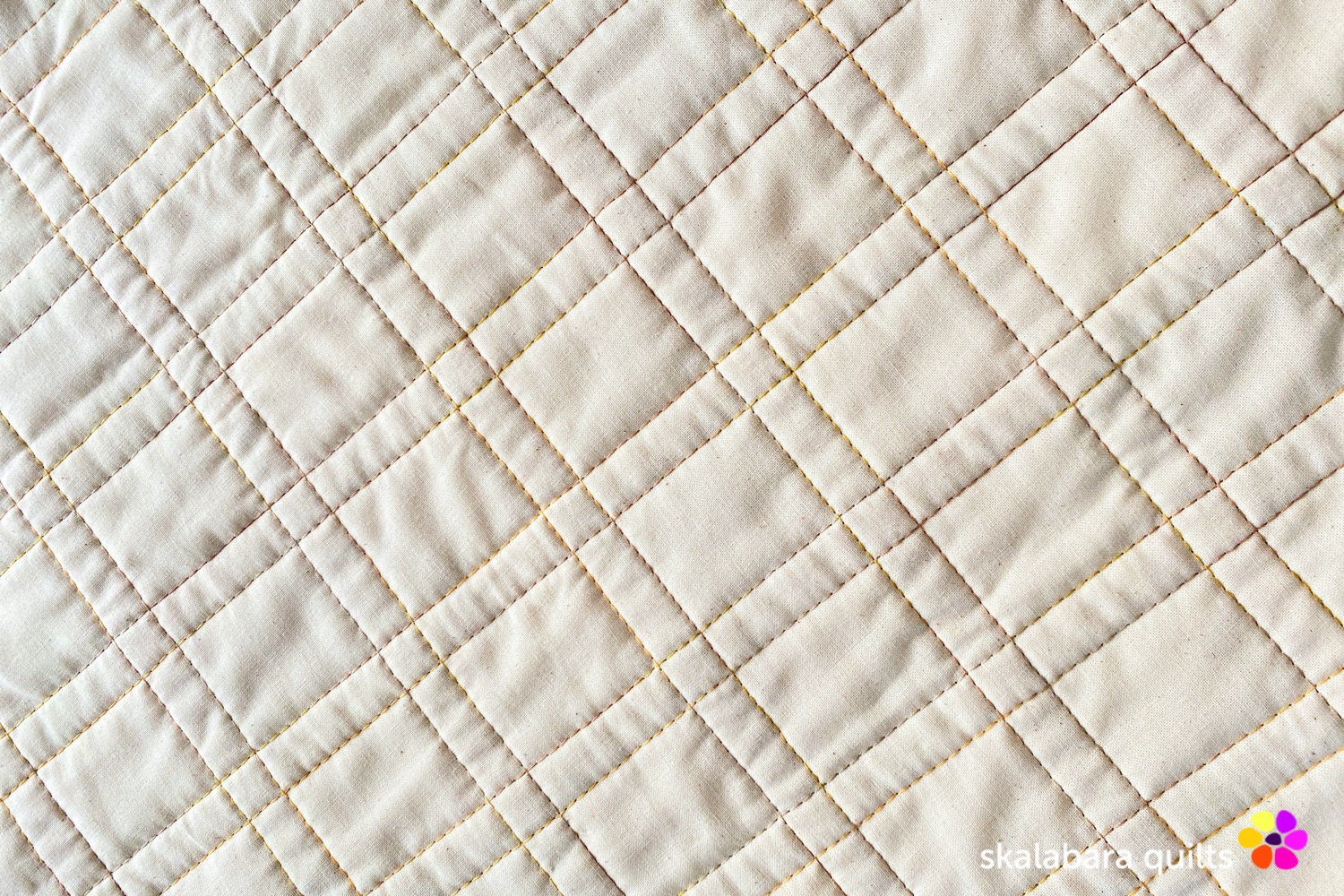 cushion cover orange quilting - skalabara quilts