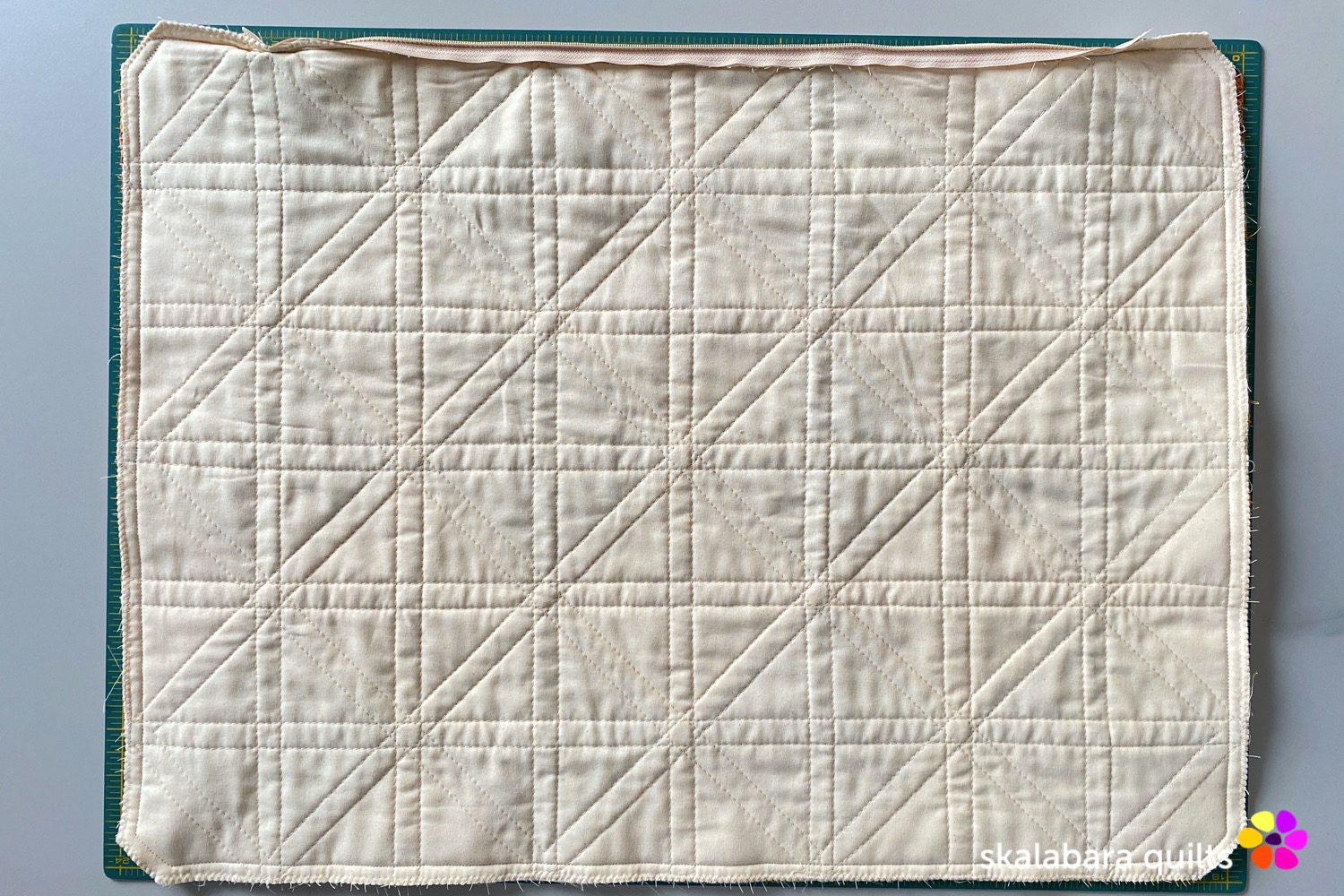 cushion cover red quilting - skalabara quilts