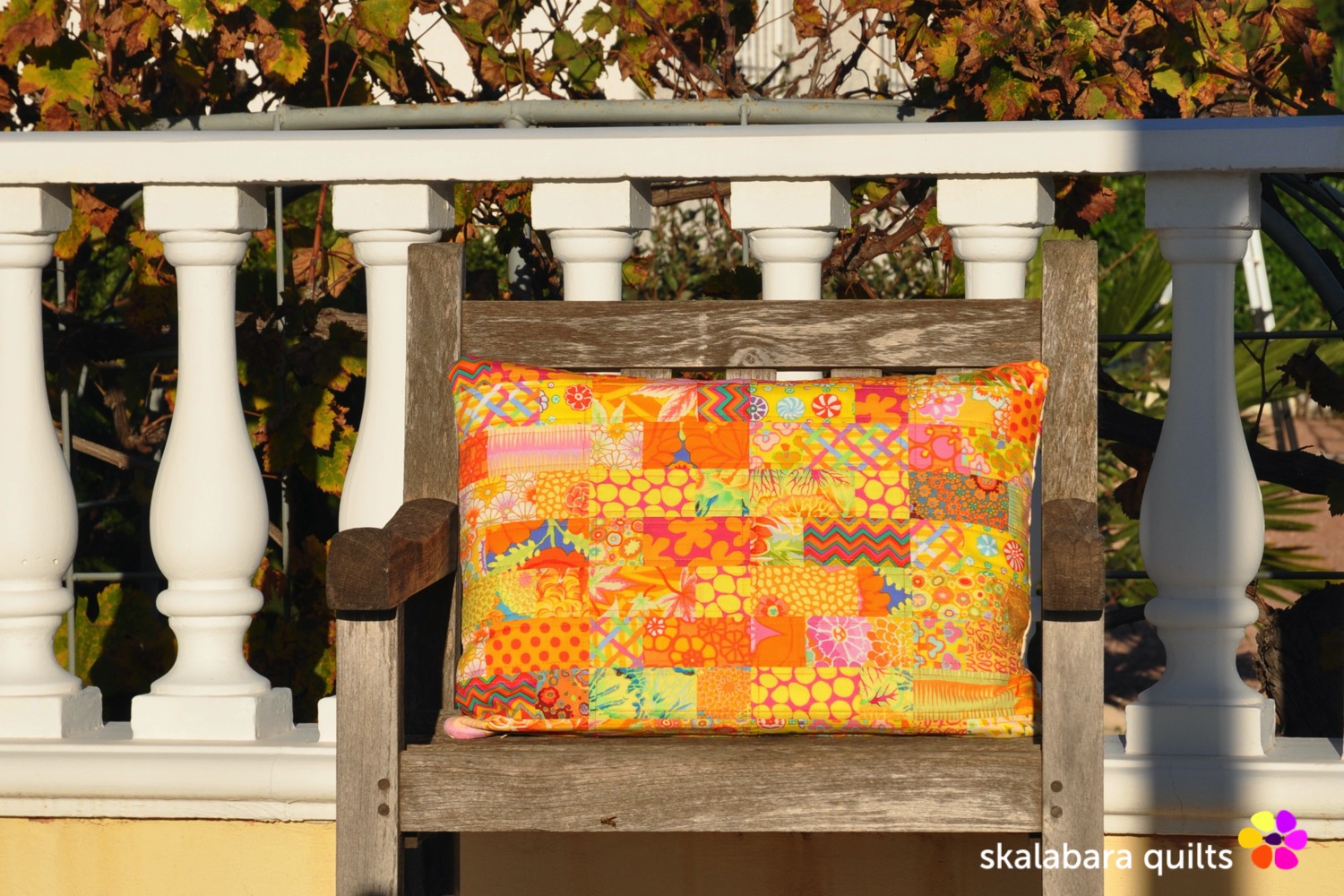 cushion cover yellow - skalabara quilts