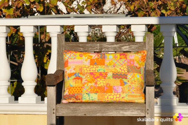 cushion cover yellow - skalabara quilts