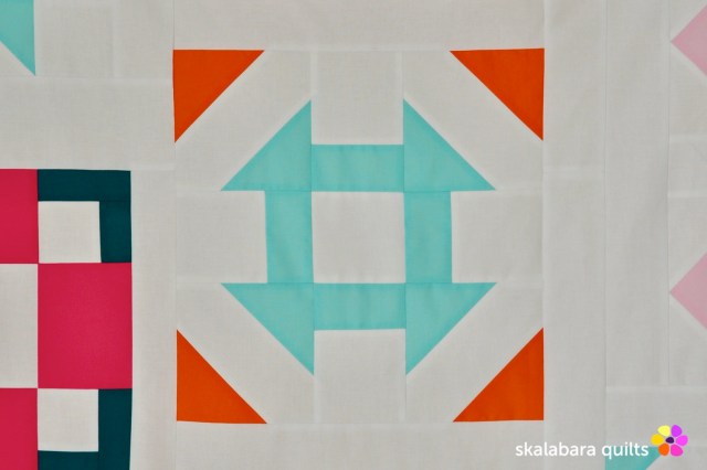 modern sampler - churn dash - skalabara quilts