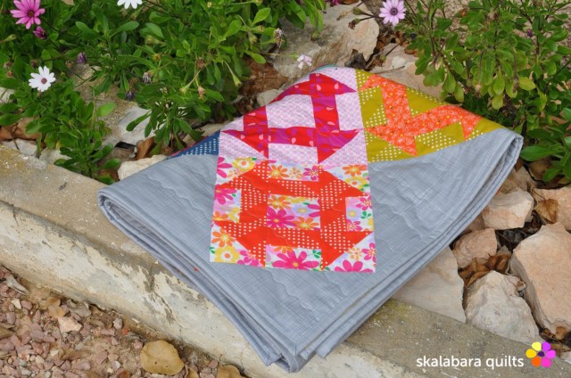 churn dash quilt binding 1 - skalabara quilts