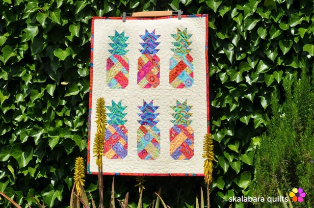 pineapple wall hanging 4 - skalabara quilts