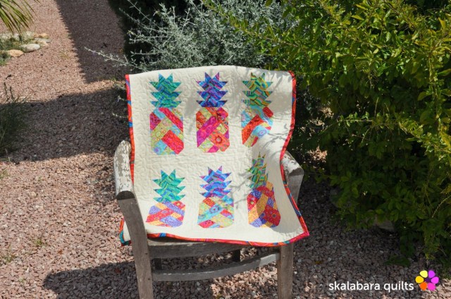 pineapple wall hanging 5 - skalabara quilts