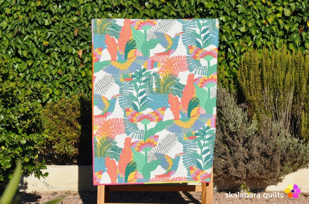 spinning windmill quilt throw backing - skalabara quilts