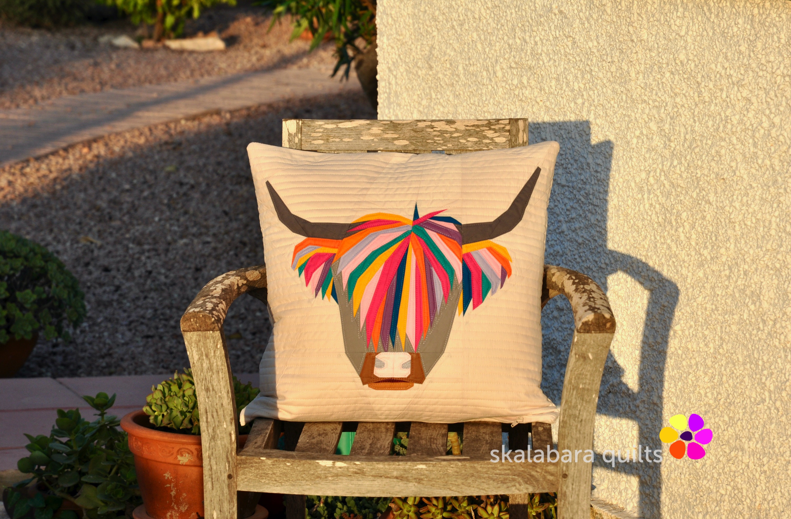 cushion cover highland cow - skalabara quilts
